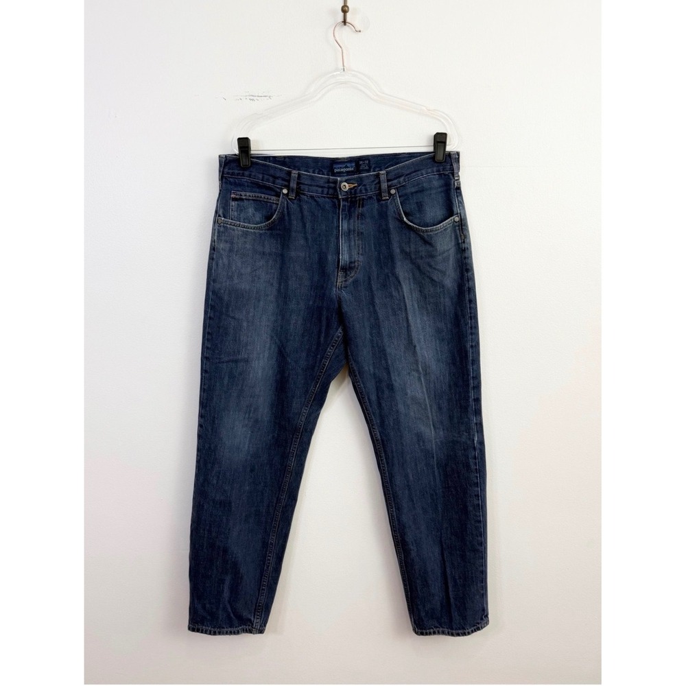Patagonia Organic Cotton Straight Leg Jeans Men's Size 38 Blue Denim